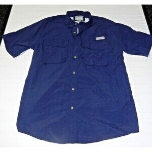 Bimini Bay Outfitters LTD Size Medium Fishing Shirt Men's Blue Vented Mesh
